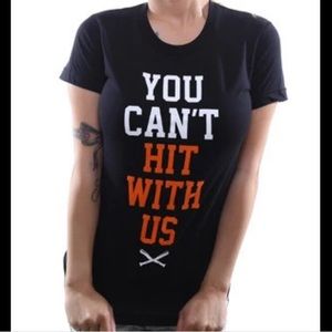 “You Can’t Hit With Us” tee from Adapt